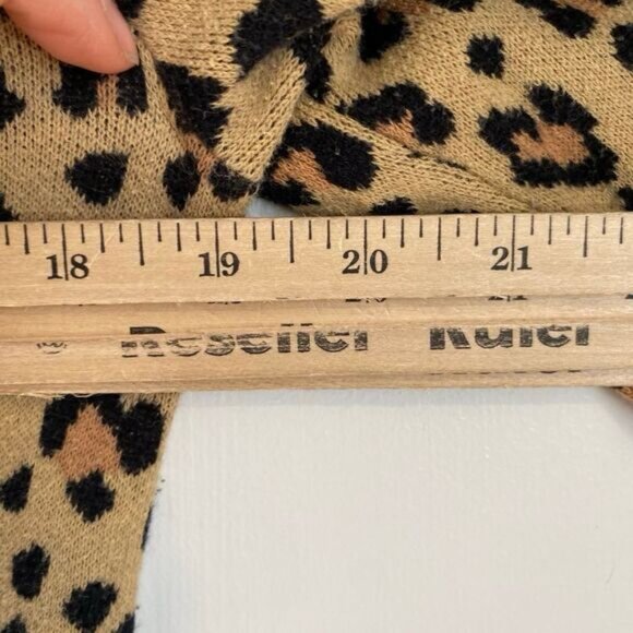 J. Crew Women's Size Medium Animal Leopard Print Pullover Cotton Sweater Top - Picture 9 of 11